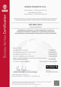 Bonesi Pneumatik gestione qualità certificazione ISO