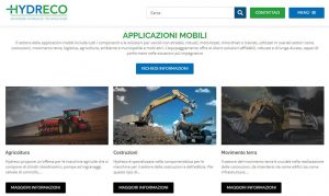 Hydreco nuovo sito web applicazioni motion solutions