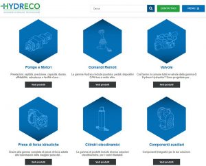 Hydreco nuovo sito web prodotti motion solutions