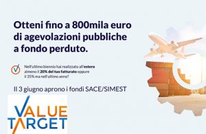 Value Target Fondo export Sace Simest