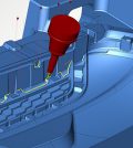 Open Mind CAD CAM lavorazione radiale a cinque assi stampi soffiaggio
