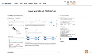 Faulhaber Drive Calculator calcolo azionamenti