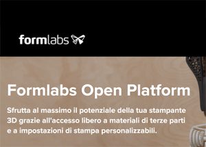 Formlabs stampa 3D open platform resine di terze parti