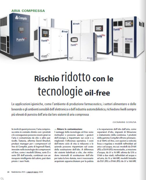 Rischio ridotto con le tecnologie oil-free - Meccanica Plus