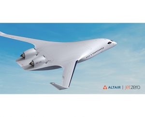 Altair simulazione CFD AI aereo ad ala integrata JetZero