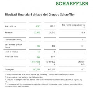 Schaeffler bilancio 2025 emobility
