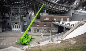  Merlo sollevatore telescopico manutenzione funivia SkyWay Monte Bianco Courmayeur
